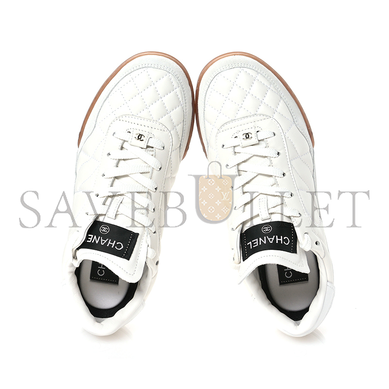 Ch*el suede calfskin quilted sneakers 36 g45336